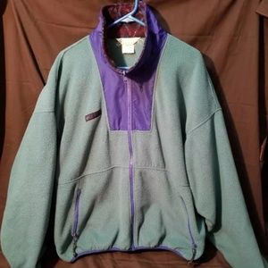 Vintage columbia fleece turquoise purple size XL